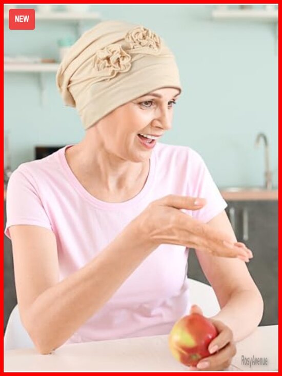 6 Pack Stretchy Soft Turbans Cancer Caps for Hair Loss Women Headwear main image 4